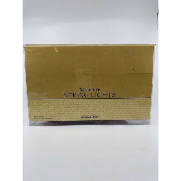 World Market Decorative Wicker Red Hot Pepper String Lights Set of 10 - Picture 3 of 7